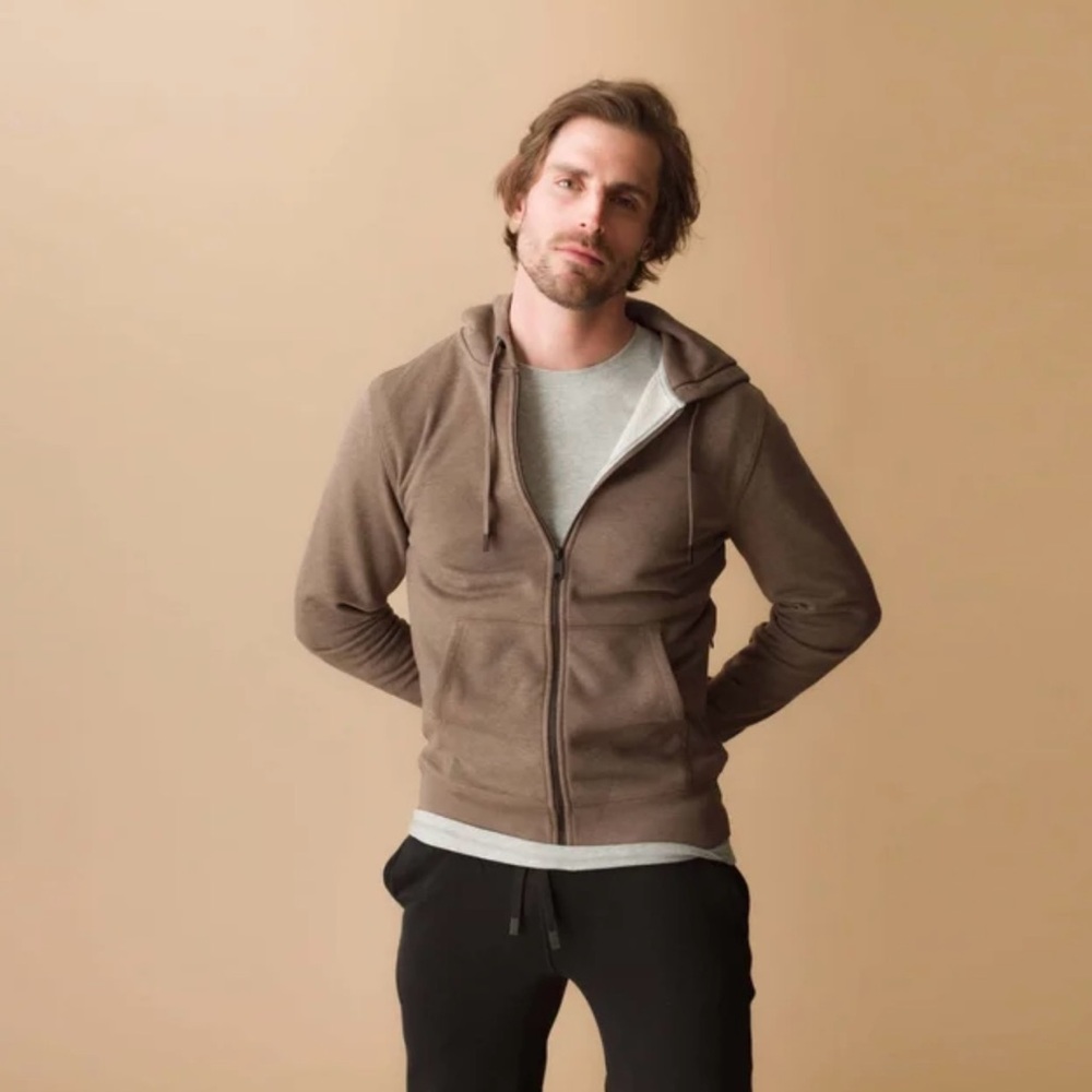 Proto101 Brown Full  Zip-Up Hoodie